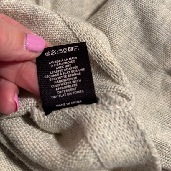 Isabel Marant Etoile Distressed Crewneck Cotton-Wool Sweater Light Gray Size 36 - Picture 5 of 11